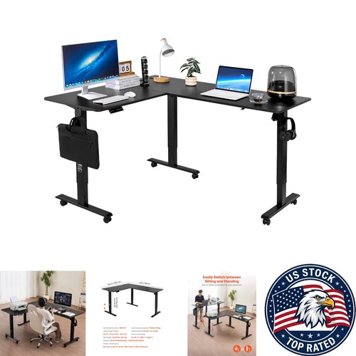 Modern shaped electric desk - l-shaped,