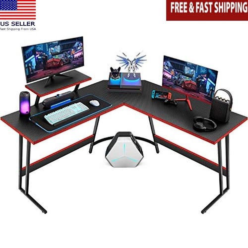 Shaped gaming desk large - desk,