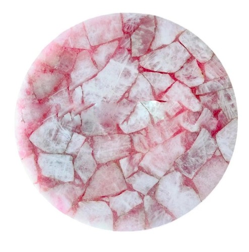 Round rose quartz stone coffee - rose,