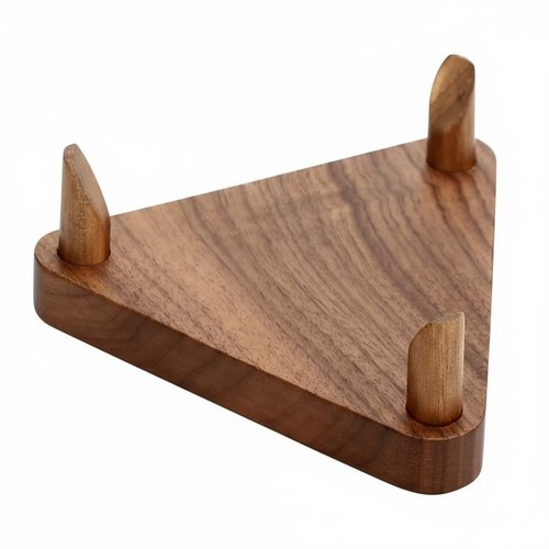 Walnut wood display stand - walnut,