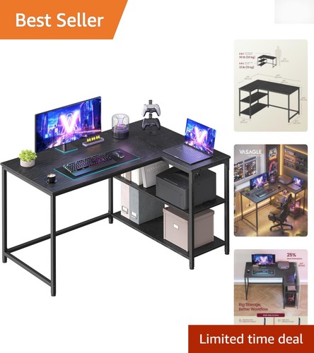 Sleek shaped desk for home - l-shaped,